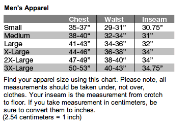 adidas t shirt size chart